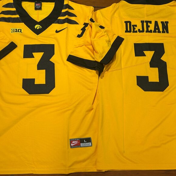 Nike IOWA HAWKEYES COOPER DeJEAN Men's JERSEY Sz M,L,XL,2XL,3XL NWT EAGLES - Picture 1 of 5